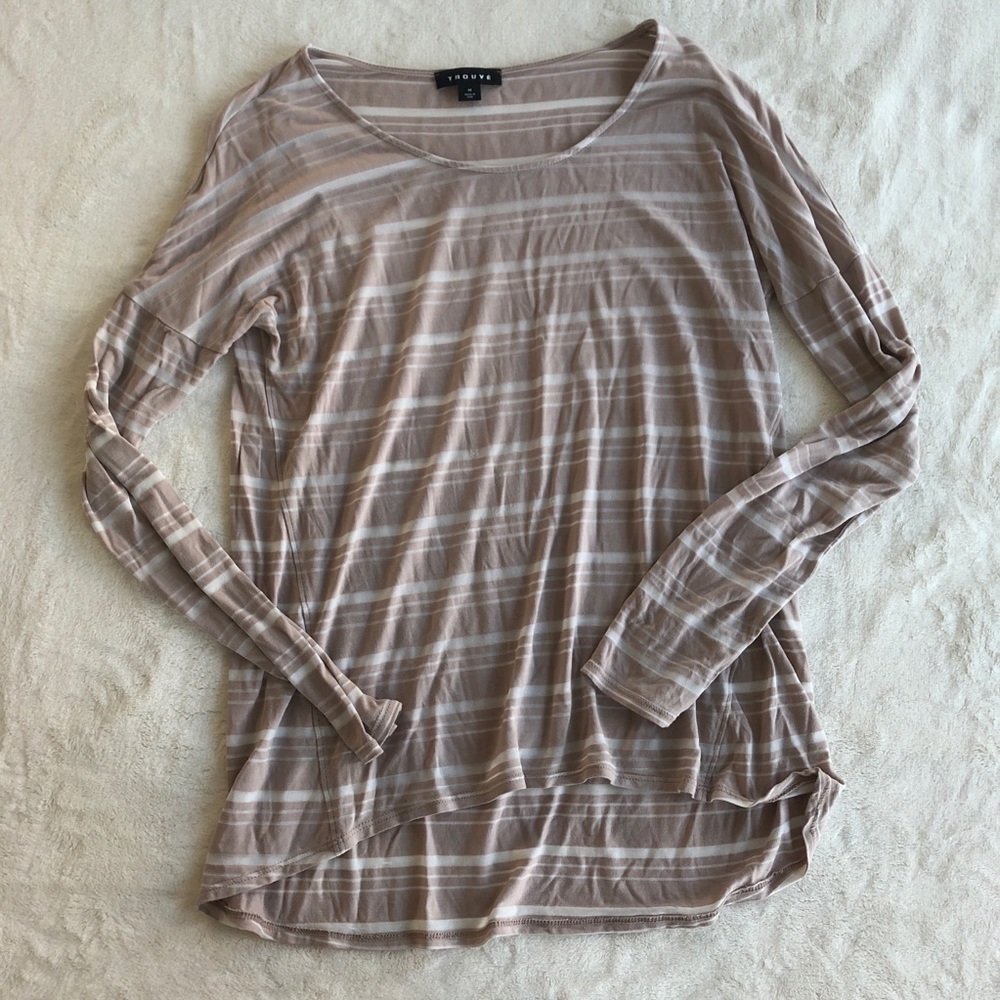 Trouve stripe sheer top